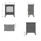 Ecosy+ Windsor 10 Cast Iron Pure Bio Stove Ecosy+ Windsor 10 Cast Iron Pure Bio Stove